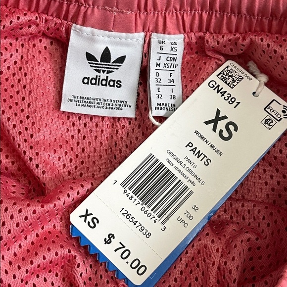 Adidas Women’s XSmall Fakten Track Jogger Pants Hazy Rose NWT Lined Activewear - Picture 5 of 11